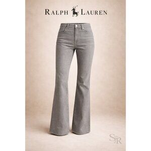 Ralph Lauren Grey Jeans Made in USA Bootcut Stretch Denim Size 29 Light Heather